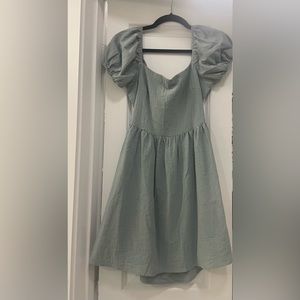 green/blue shirt dress open back size 2
